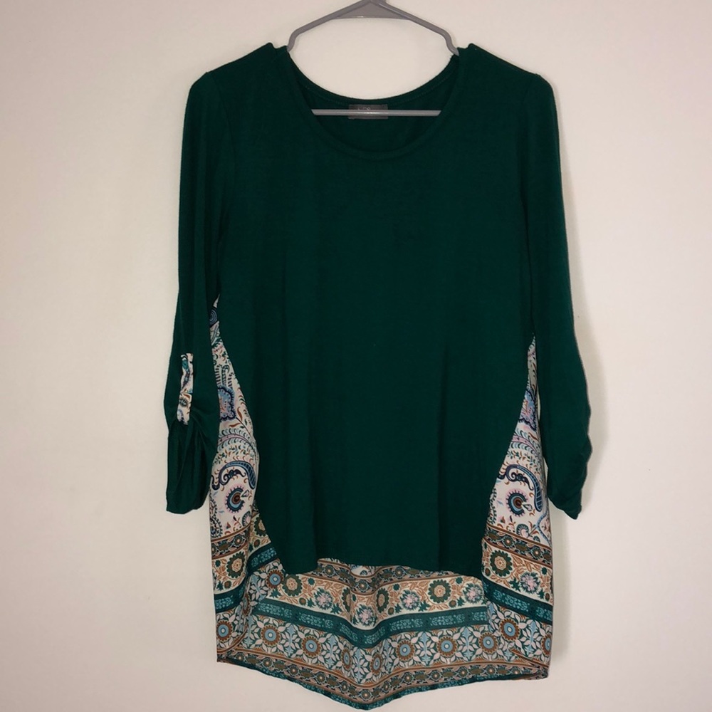 Green Pattern Blouse